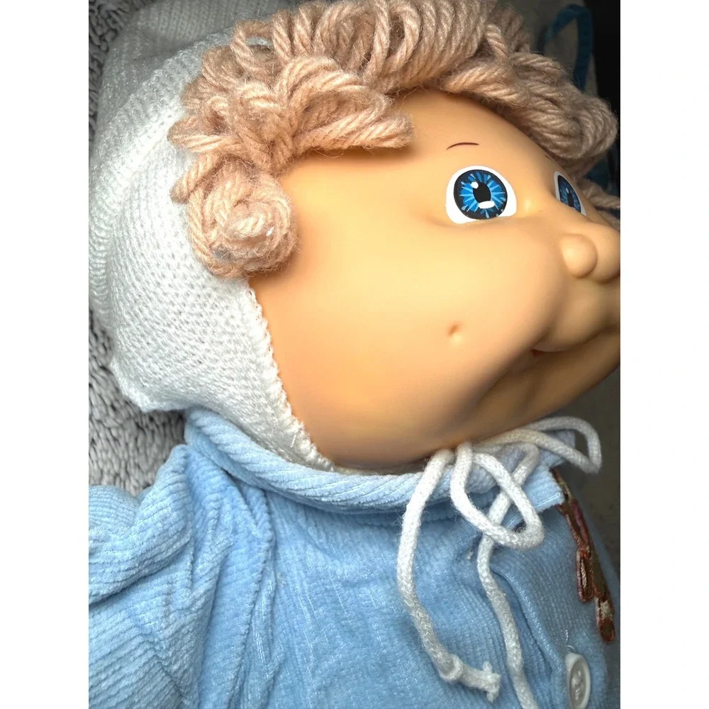 Vintage 1985 Cabbage Patch Kids Pacifier Boy Doll Coleco Blond Blue Eyes Papers